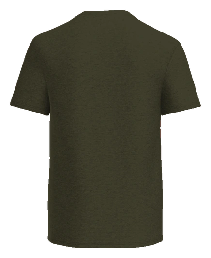 Colonel White Tee — Military Green back