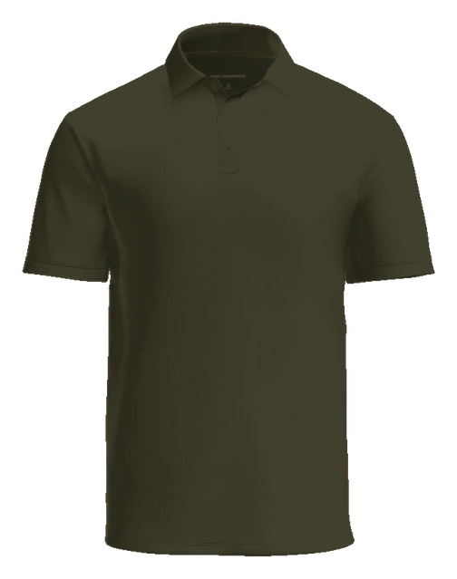 Colonel White Polo — Military Green back