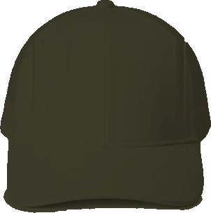 Colonel White Trucker Hat — Military Green back