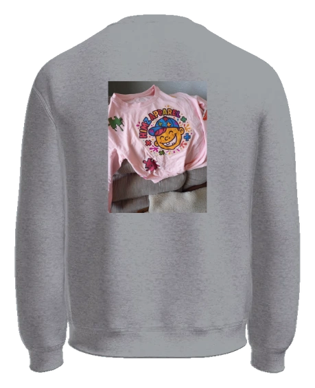 HIMZ APPAREL Crewneck — Sport Grey back