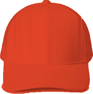 Louise Troy Elementary Trucker Hat — Orange back