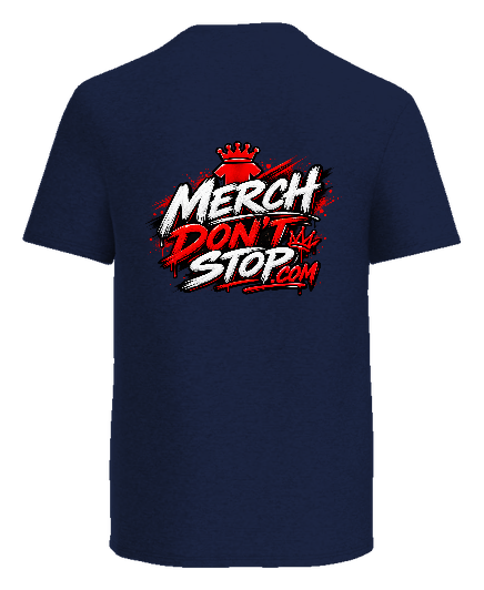 Merch Going Crazy Tee — Navy back