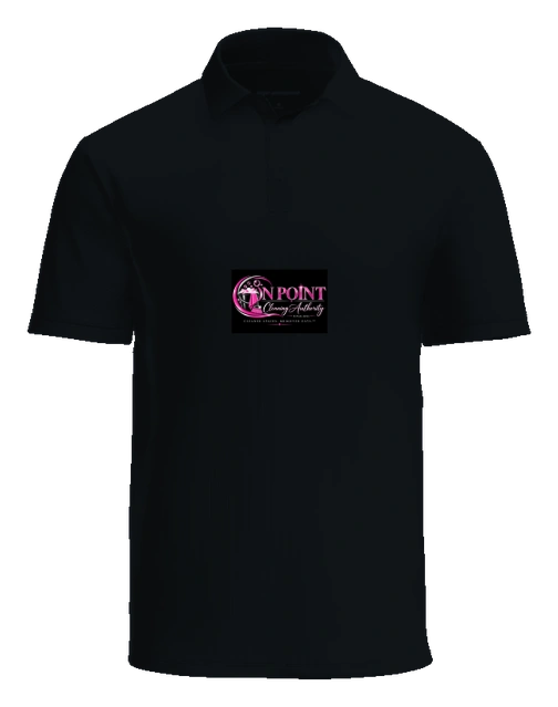 THE OPCA SHOP by On Point Cleaning Authority Polo — Black back