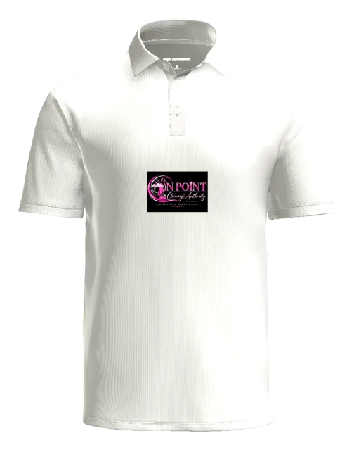 THE OPCA SHOP by On Point Cleaning Authority Polo — White back