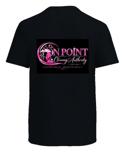 THE OPCA SHOP by On Point Cleaning Authority Tee — Black back