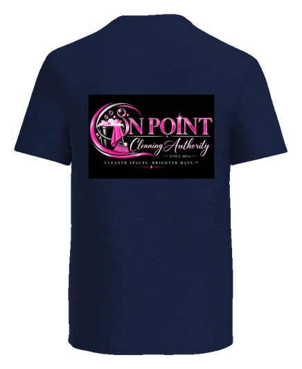 THE OPCA SHOP by On Point Cleaning Authority Tee — Navy back