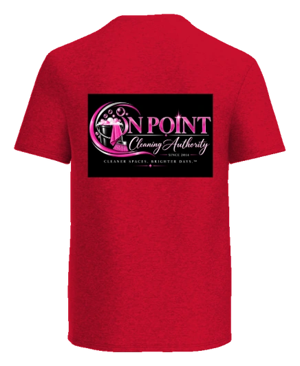 THE OPCA SHOP by On Point Cleaning Authority Tee — Red back