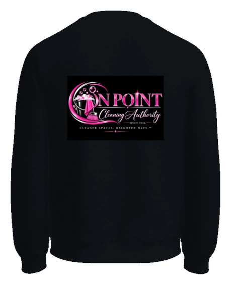 THE OPCA SHOP by On Point Cleaning Authority Crewneck — Black back