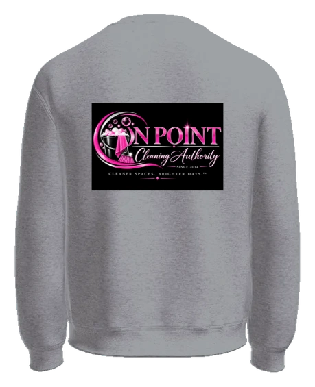THE OPCA SHOP by On Point Cleaning Authority Crewneck — Sport Grey back