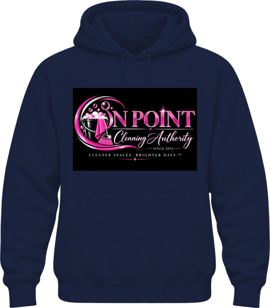 THE OPCA SHOP by On Point Cleaning Authority Hoodie — Navy back