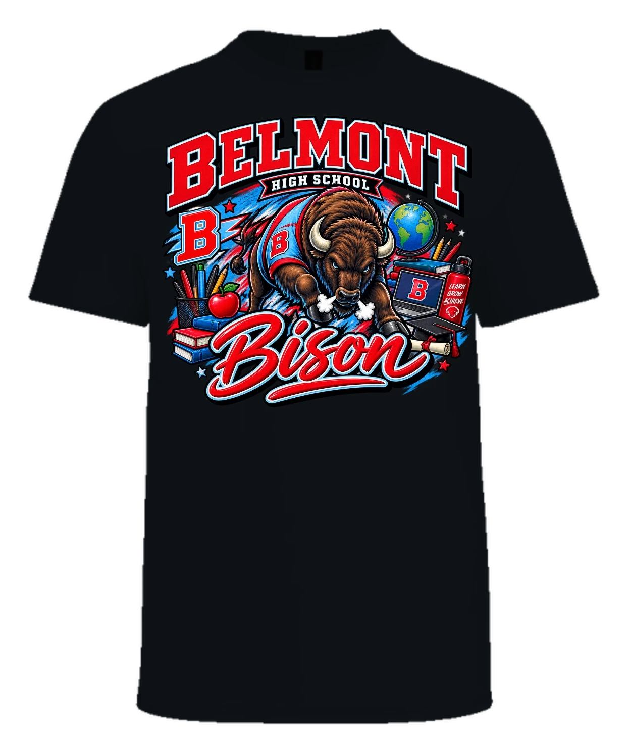 Belmont High School Tee — Black