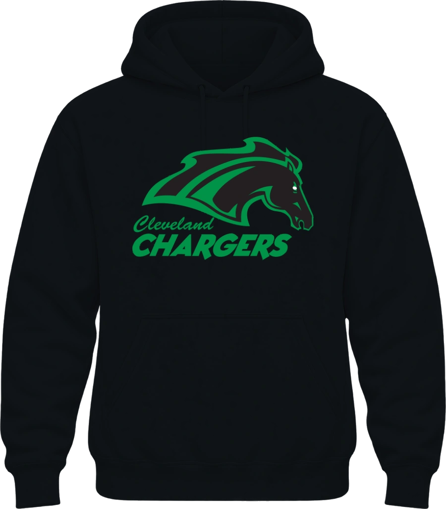 Cleveland Elementary (Chargers) Hoodie — Black front