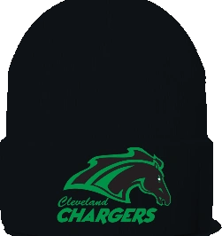 Cleveland Elementary (Chargers) Beanie — Black front