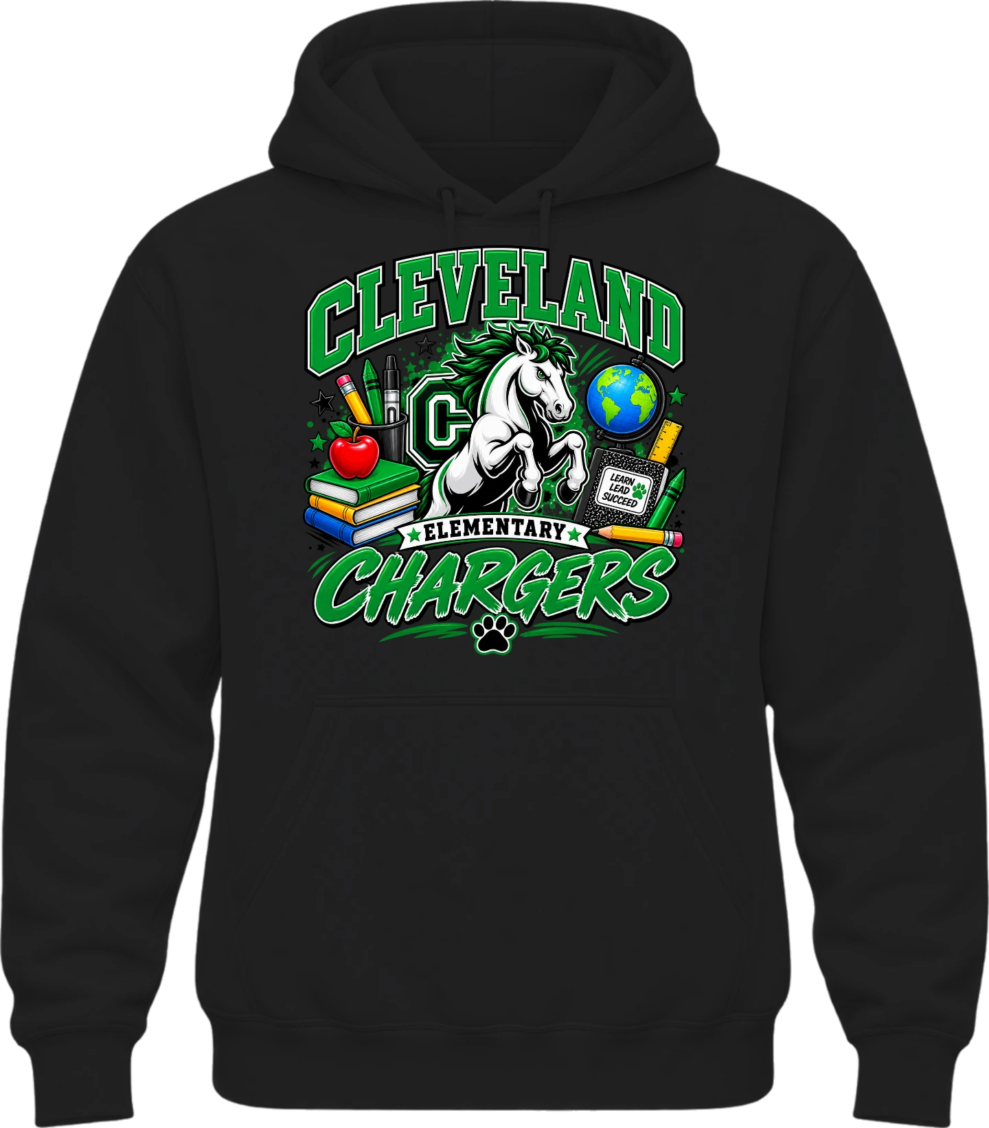 Cleveland Elementary (Chargers) Cleveland Chargers Hoodie — Black