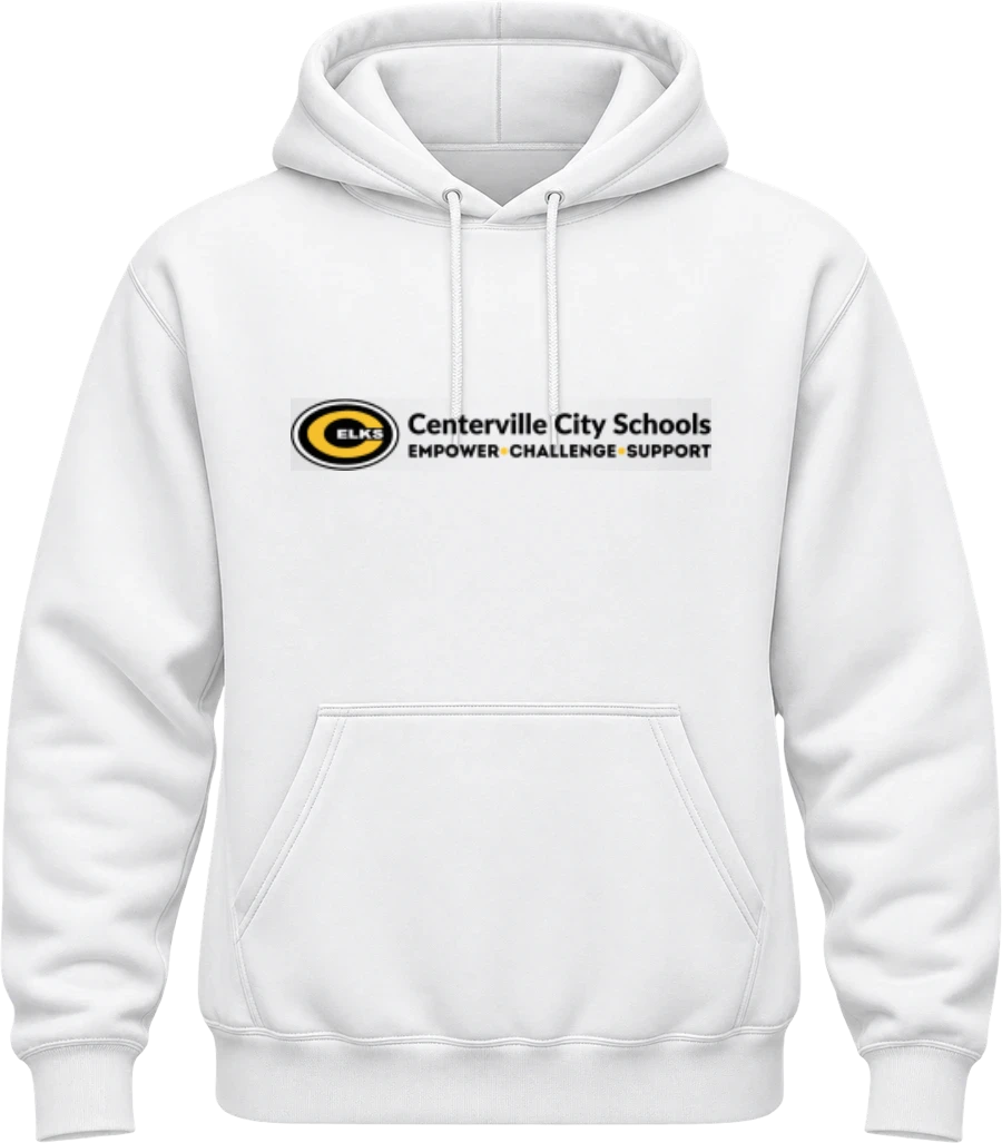 W.O. Cline Elementary School Hoodie — White