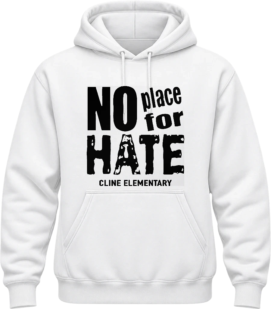 W.O. Cline Elementary School Hoodie — White