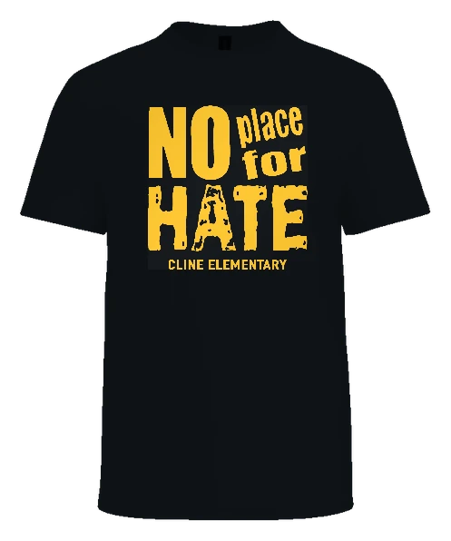 W.O. Cline Elementary School Tee — Black front