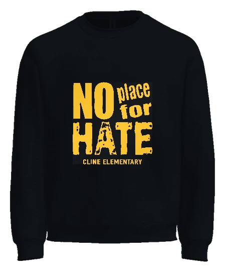W.O. Cline Elementary School Crewneck — Black front