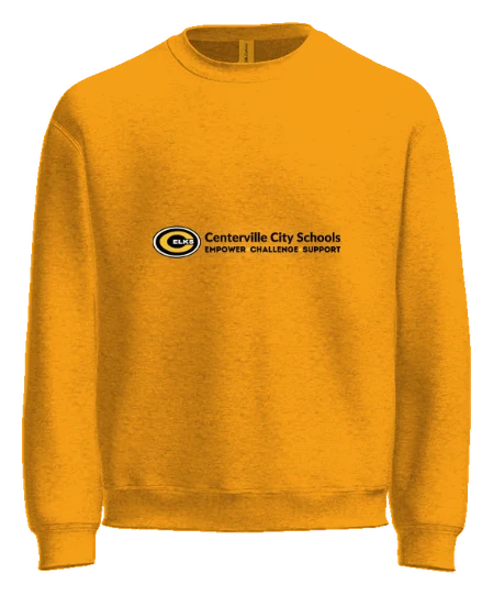 W.O. Cline Elementary School Crewneck — Gold front