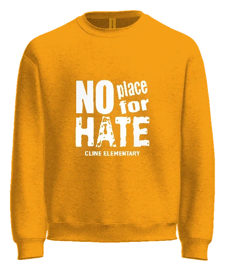W.O. Cline Elementary School Crewneck — Gold front