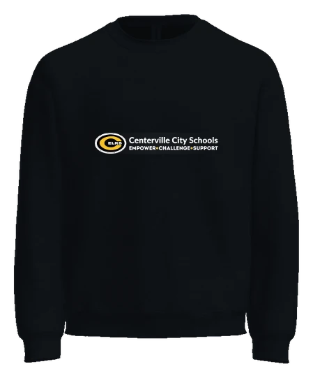W.O. Cline Elementary School Crewneck — Black front