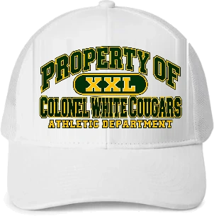 Colonel White Trucker Hat — White front