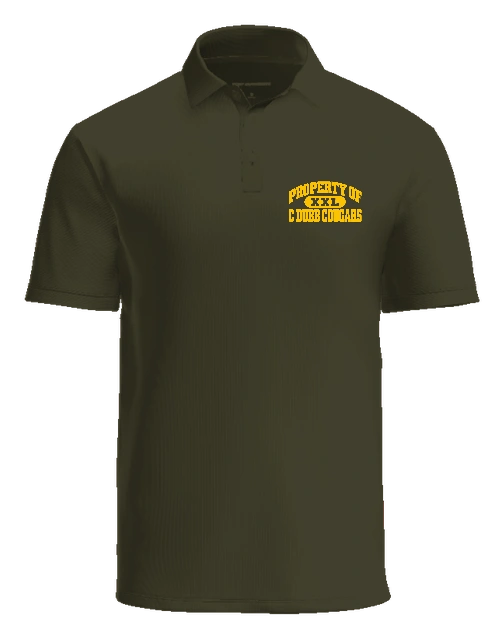 Colonel White Polo — Military Green front