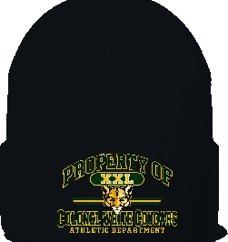 Colonel White Beanie — Black front