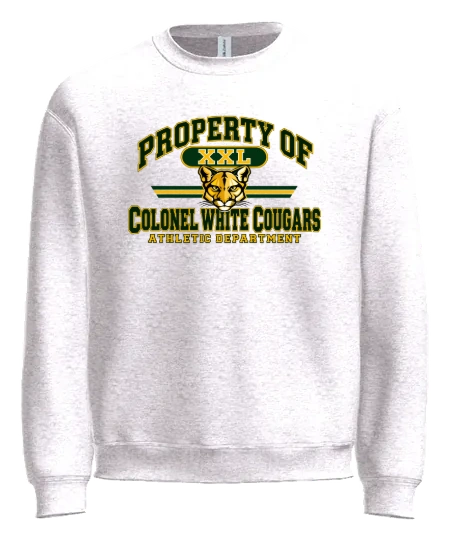 Colonel White Crewneck — White front