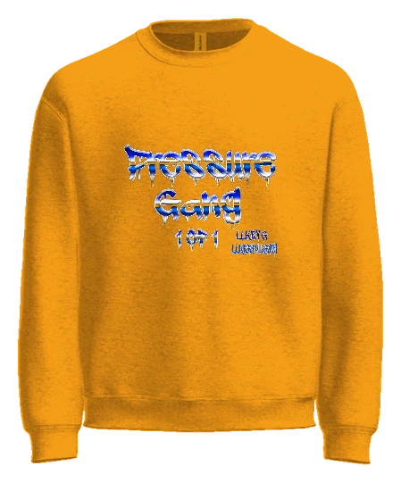 Comfort Angels Crewneck — Gold front