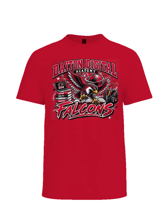 Dayton Digital Academy Tee — Red front