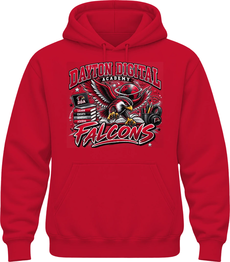 Dayton Digital Academy Hoodie — Red