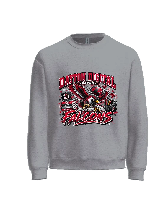 Dayton Digital Academy Crewneck — Sport Grey front