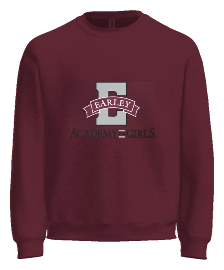 Earley Academy Crewneck — Maroon front