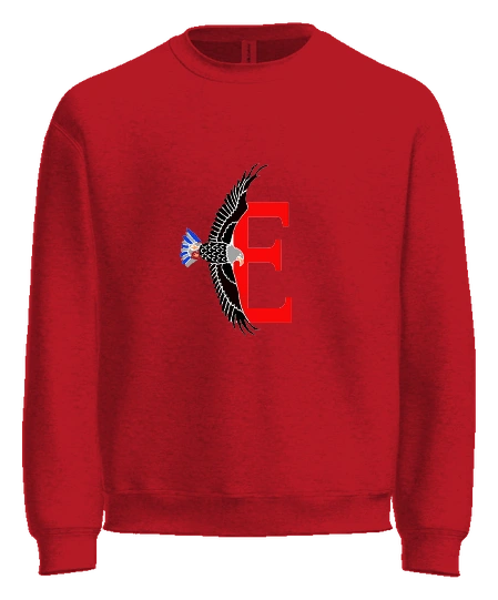 Edison Elementary Crewneck — Red front