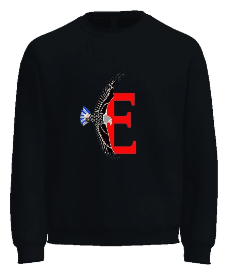 Edison Elementary Crewneck — Black front