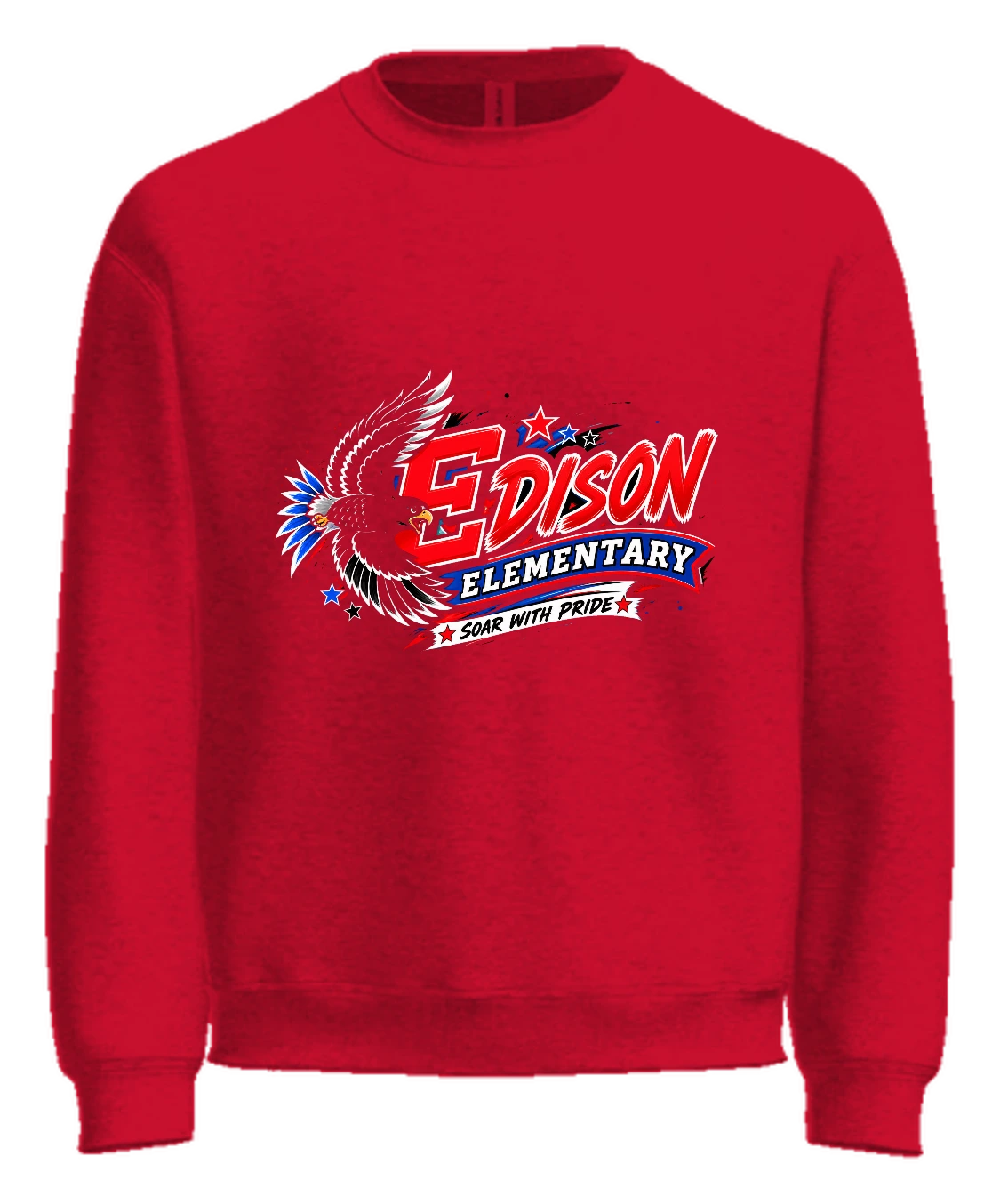 Edison Elementary Edison Elementary Crewneck — Red