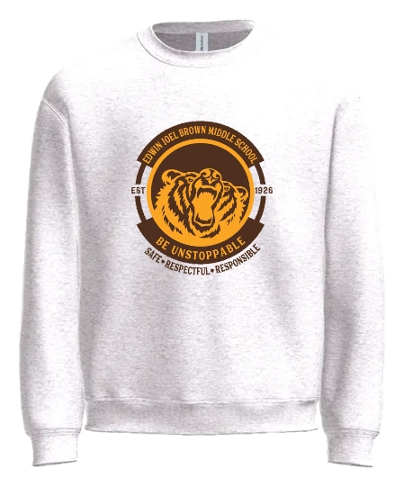 Edwin Joel Brown Middle School Crewneck — White front