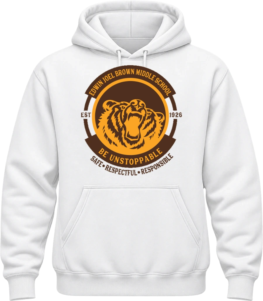 Edwin Joel Brown Middle School Hoodie — White front