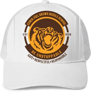 Edwin Joel Brown Middle School Trucker Hat — White front