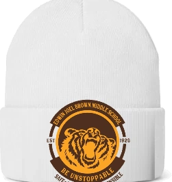 Edwin Joel Brown Middle School Beanie — White front