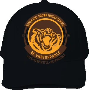 Edwin Joel Brown Middle School Trucker Hat — Black front