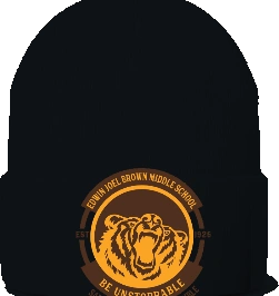 Edwin Joel Brown Middle School Beanie — Black front