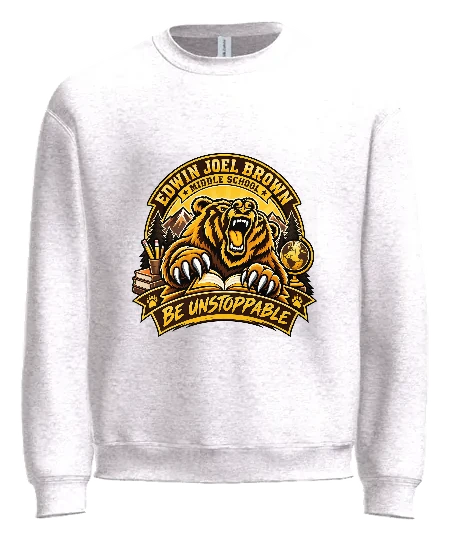 Edwin Joel Brown Middle School Crewneck — White front