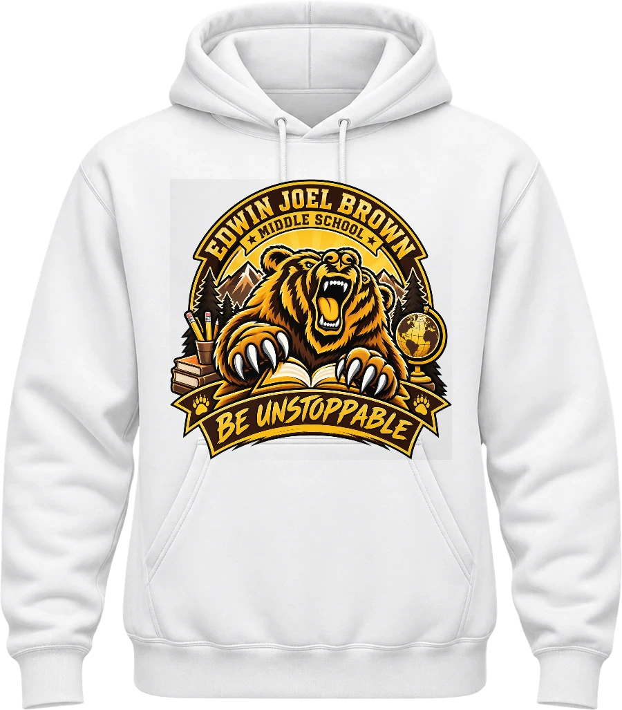 Edwin Joel Brown Middle School Hoodie — White
