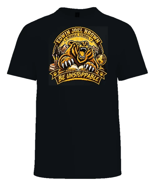 Edwin Joel Brown Middle School Tee — Black front