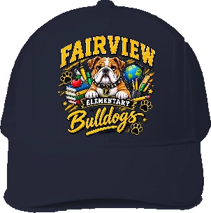 Fairview Elementary Trucker Hat — Navy front
