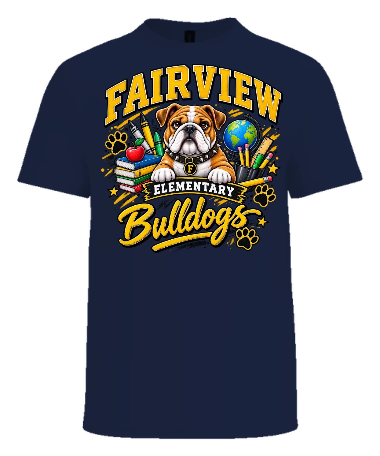 Fairview Elementary Tee — Navy