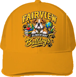 Fairview Elementary Trucker Hat — Gold front