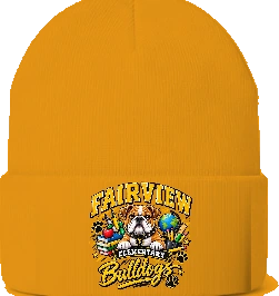 Fairview Elementary Beanie — Gold front